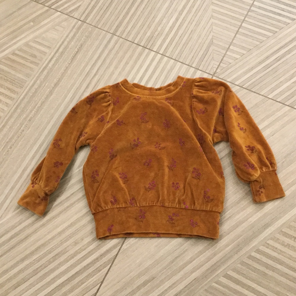 Soft gallery velour top size 2Y